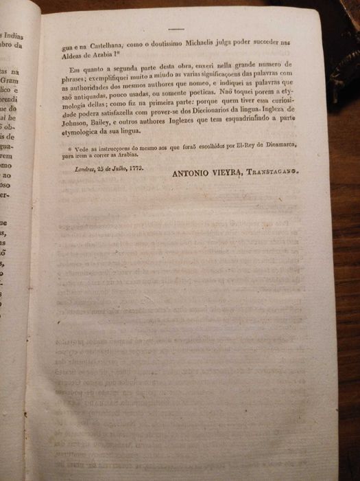 António Vieira, A Dictionary of the Portuguese and English Languages