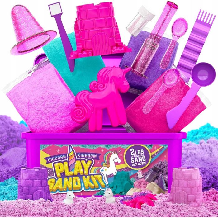 Piasek Kinetyczny Magiczna Piaskolina Jednorożec Zamek 0,9 kg