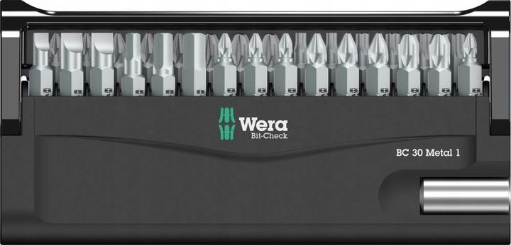 Zestaw Bitów + Uchwyt Ph, Pz, Torx, Hex Bit-check 30 Metal 1 Wera