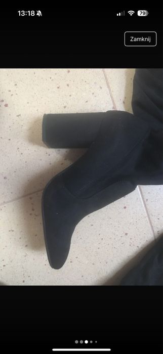 Berszka wysokie kozaki z wiązaniem, nad kolano r.39