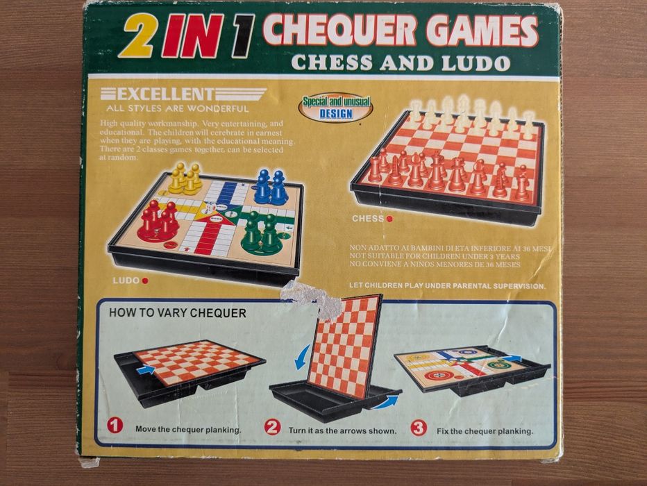 2-in-1 Board Game: Chess + Ludo64552895809667120