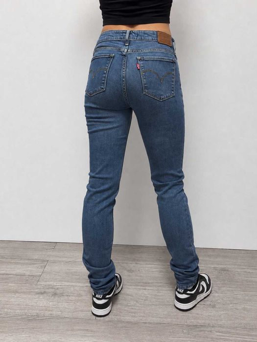 spodnie damskie Levis 711 W27 L32 niebieskie jeansy skinny dopasowane