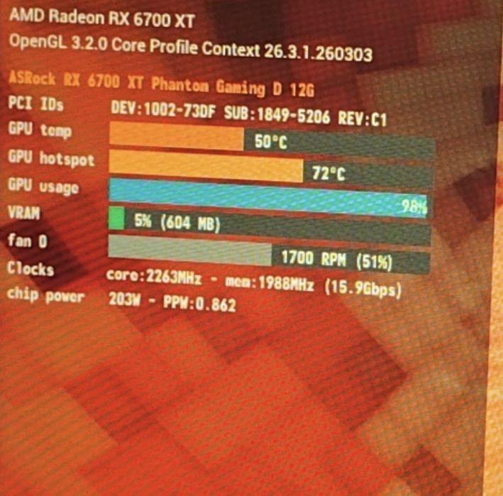 RX 6700 XT Phantom Gaming 12gb