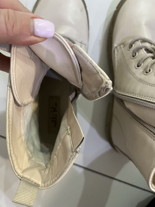 Buty zimowe dziewczece  32 bezowe