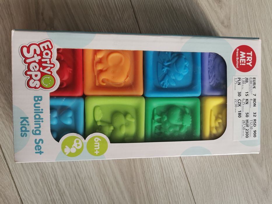 Klocki gumowe dla niemowlaka sensoryczne