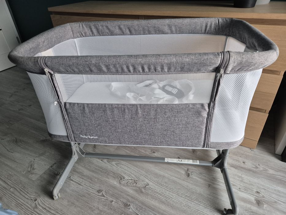 Łóżeczko dostawka na kółkach mobi-system luna 3w1