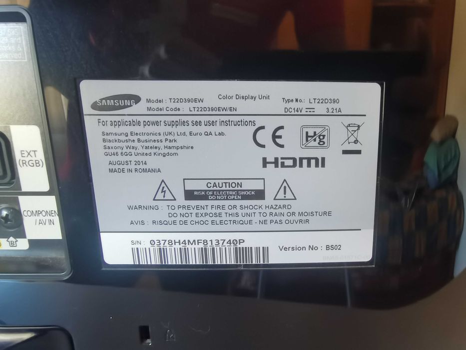 Tv Monitor Samsung Led 22"