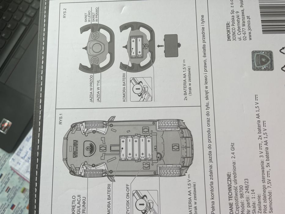 Rastar Lamborghini Huracan STO skala 1:14