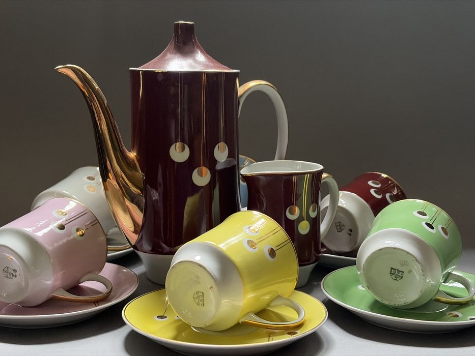 Porcelana ĆMIELÓW serwis nkpl June Pawie Oko