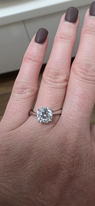 Каблучка з муасанітом в 2 карати