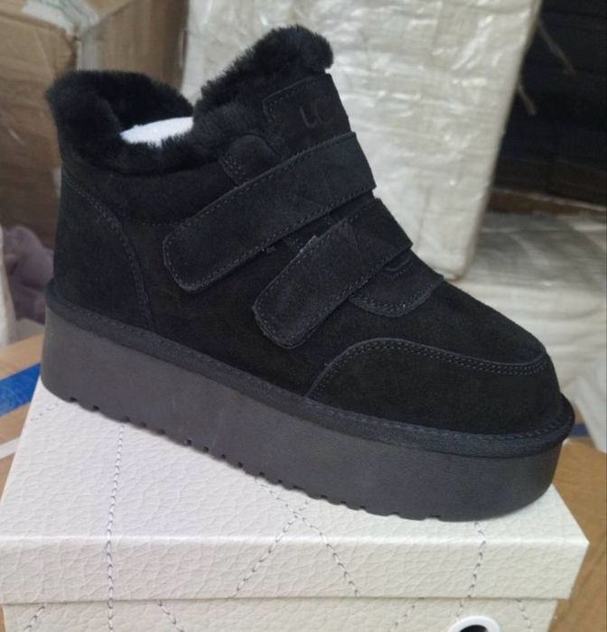 Угги на липучці, уггі на платформі, Зимове взуття, UGG, тепле взуття!