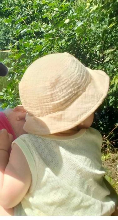 Літня дихаюча льняна панама для малюків