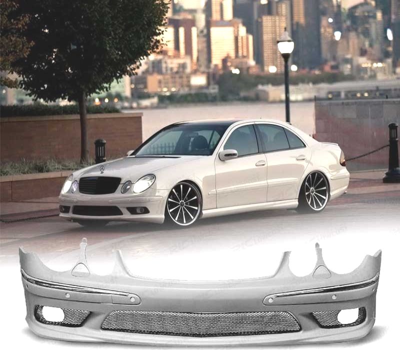 PARA-CHOQUES FRONTAL MERCEDES W211 02-06 PDC LOOK AMG