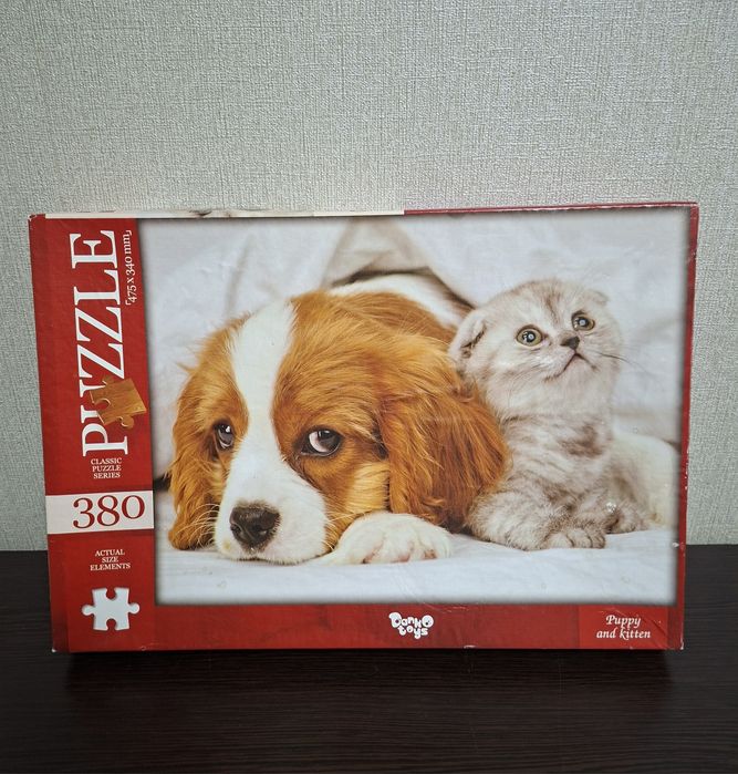 Пазли Danko Toys «Puppy and Kitten» (Цуценя та кошеня), 380 елементів
