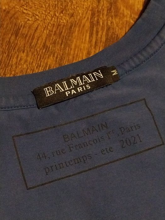 Balmain koszulka damska w niebieskim kolorze  M