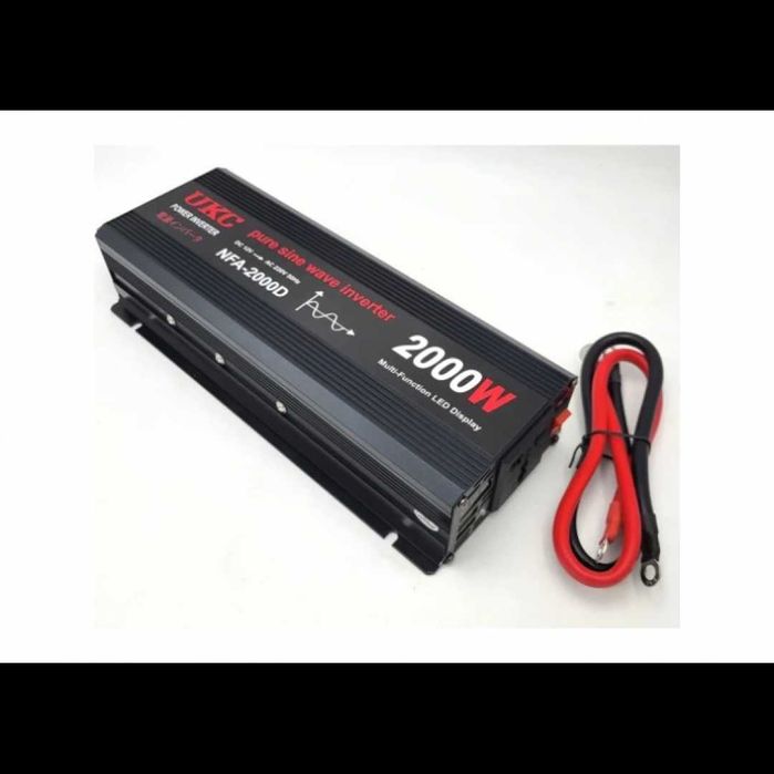 2000 W Інвертор (перетворювач) із чистою синусоїдою 12V–220V, 2000 W