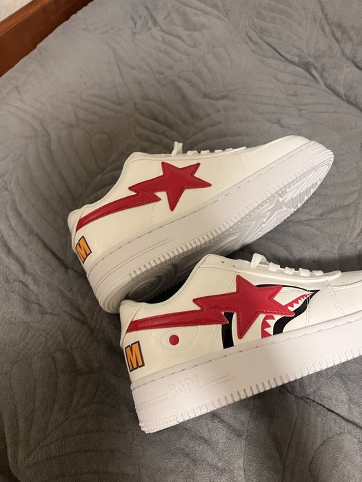Кросівки bape low sta m2 shark white
