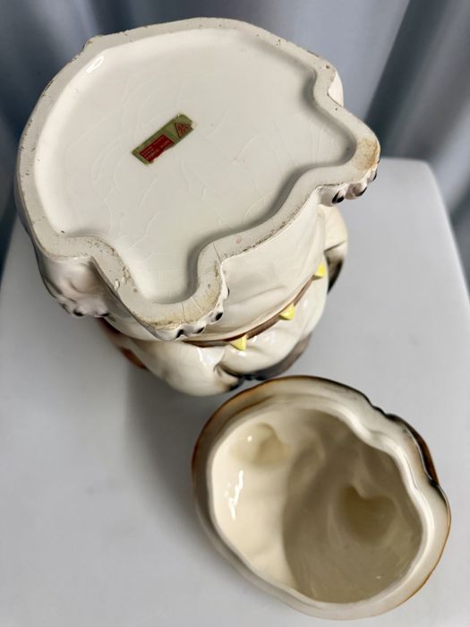 Vintage Buldog Kolekcjonerski Pojemnik Ceramiczny Genin Trudeau Japan