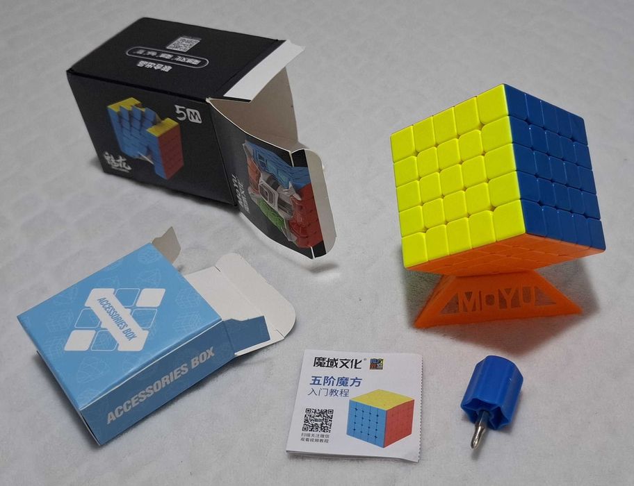 5x5x5, układanka, kostka logiczna z podstawką, Moyu (Zabawka)