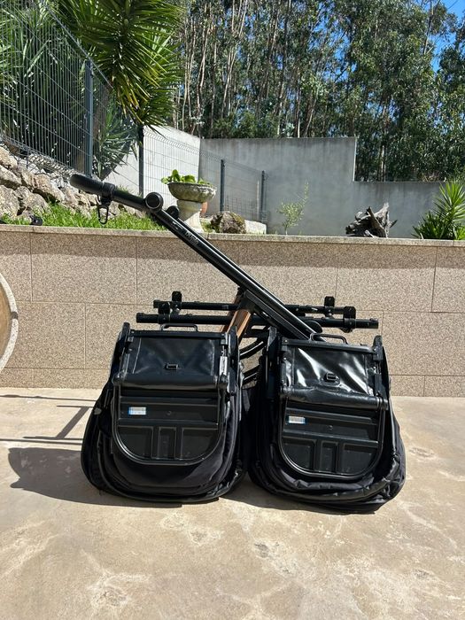Carrinho de gemeos Bebecar Dupla Compact Black