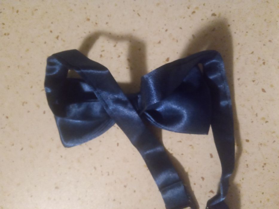 Muszka do koszuli granatowa z regulacją