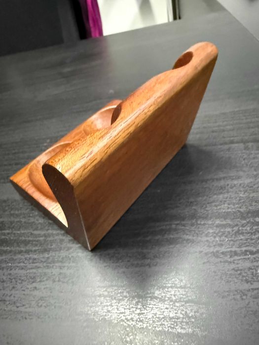 Suporte para 2 cachimbos em madeira