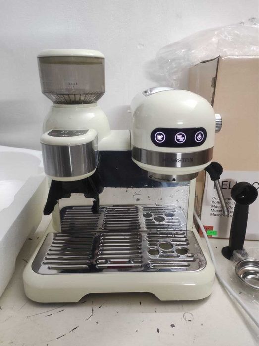 Кофеварка с кофемолкой ріжкова кавоварка Klarstein Bella Café 20 бар