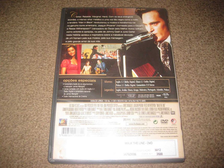DVD "Walk The Line" com Joaquin Phoenix