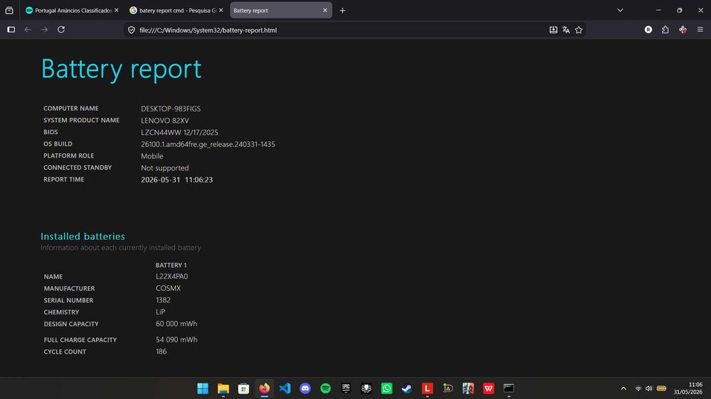 Portátil Lenovo LOQ RTX 4050 i5 512GB SSD 16GB RAM