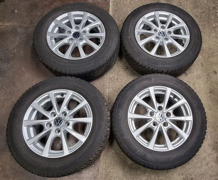 4x koła folgi opony zima Volkswagen Golf Polo Audi Seat Skoda 195/65/15 Continental WinterContact TS860 195/65R15 5x100