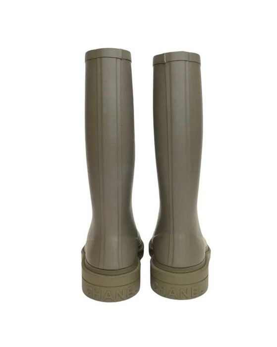 Чоботи Chanel 24C Rubber Rain Boots Green