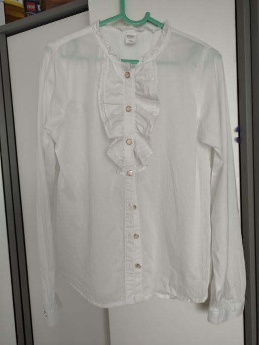 Biała koszula elegancka dla dziewczynki r. 146
