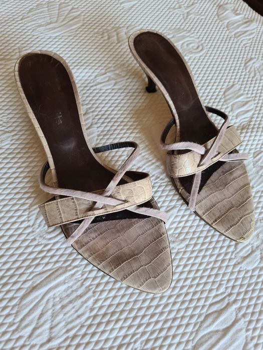 Mules bege rosado, tam.40 com salto de 5 cm.64550831700483120