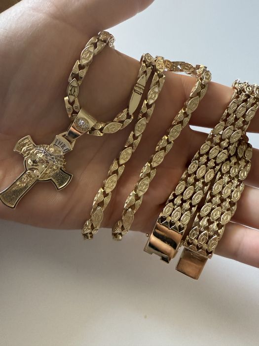 Nowy Piekny zestaw Cartier Pr. 585 14K