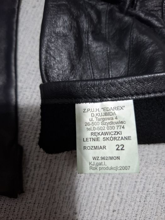 Rękawiczki skórzane oficerskie letnie rozmiar M/22.