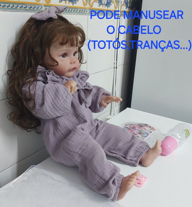 BONECA BONITA,REAL REBORN MACIA.Casa,Quarto,Sala,Aniversário,Didático.