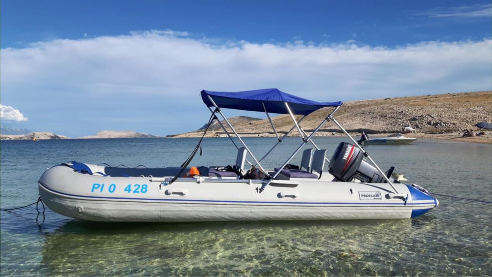 KOMPLET NA WODĘ - Ponton Proscan Marine + Yamaha 25KM + Przyczepa