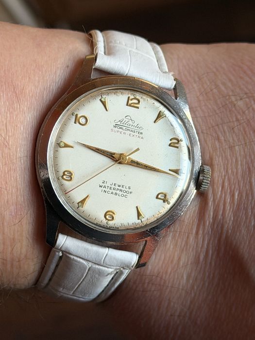 Atlantic Worldmaster Super-Extra 21jewels, duży 38/45mm, piękny stan