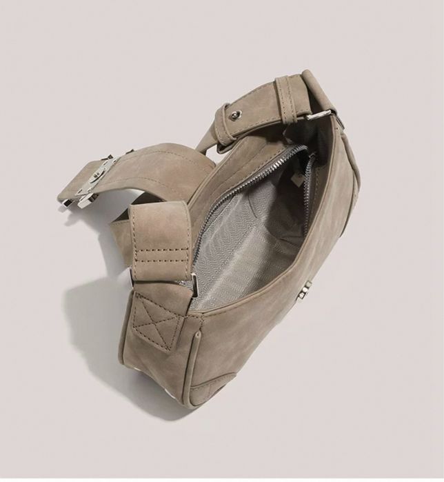 Маленька сіра замшева сумка MISBHV shoulder bag small bag