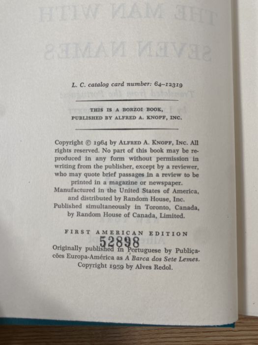 The man with seven names by Alves Redol
