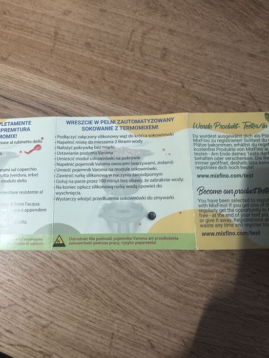 Mixfino Sokowirówka Parowa Thermomix TM6 TM5 TM31