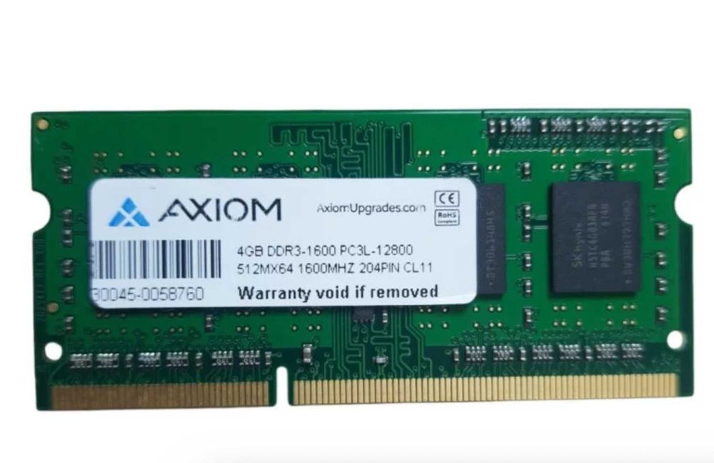 20шт+   БУ Оперативна пам`ять 4 ГБ, DDR3L, для ноутбуків, Axiom (1600 МГц, 1.35 В, CL11)  Опт та Гарантія