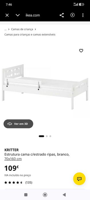 2 Camas KRITTER c/colchão, IKEA