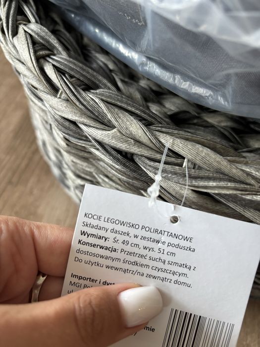 Nowe legowisko dla kota rattanowe