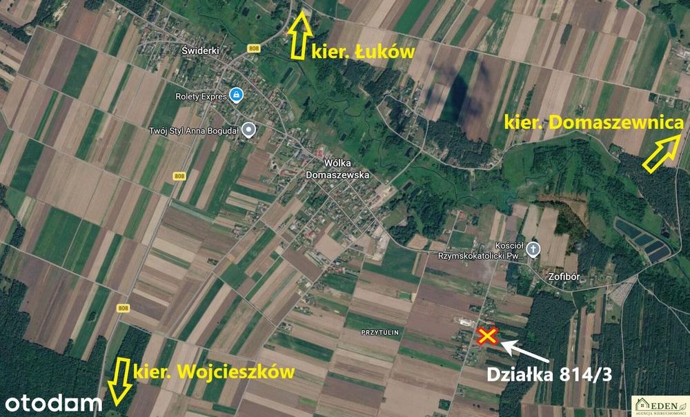 Sprzedam działke budowlaną w Wólce Domaszewskiej