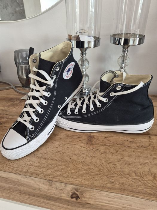 Trampki all star converse 45 czarne za kostkę