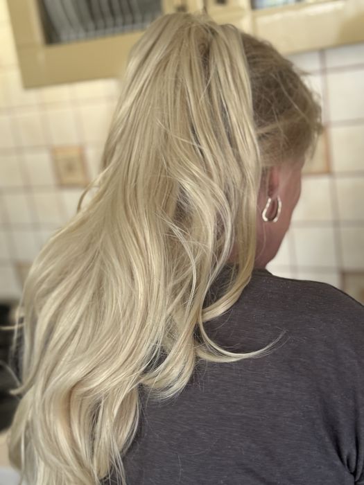 Шиньйон на крабі блонд дв 50см