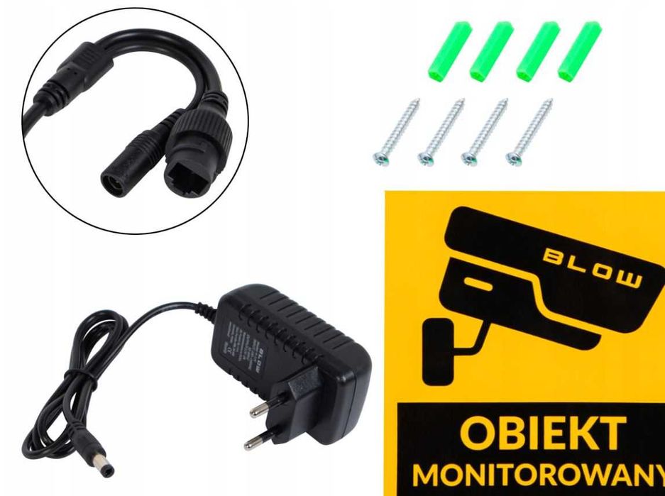 Kamera WiFi IP Zewnętrzna Obrotowa 2,5K Tryb Nocny Ochrona Dom Magazyn