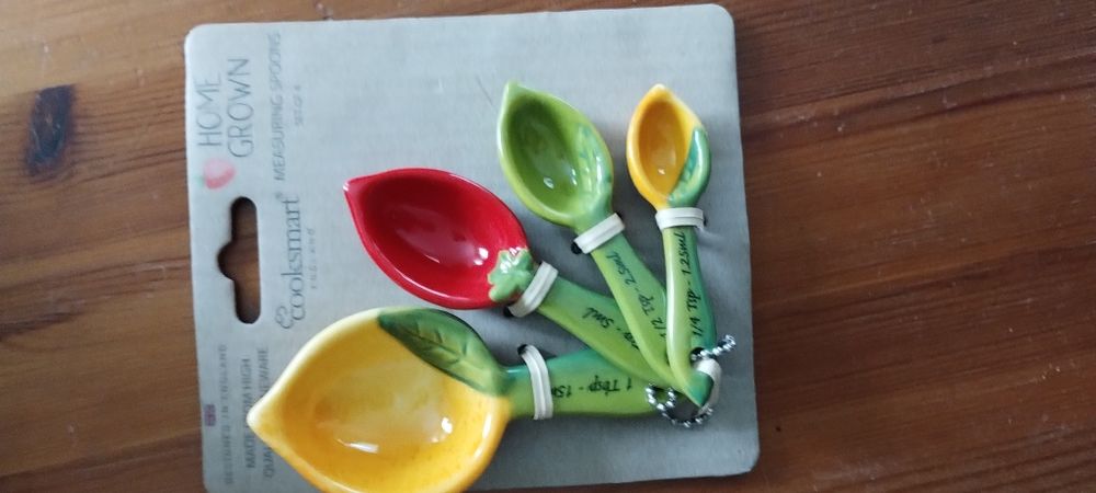 Miarki kuchenne kolorowe Meksyk Boho ceramiczne angielskie  zestaw