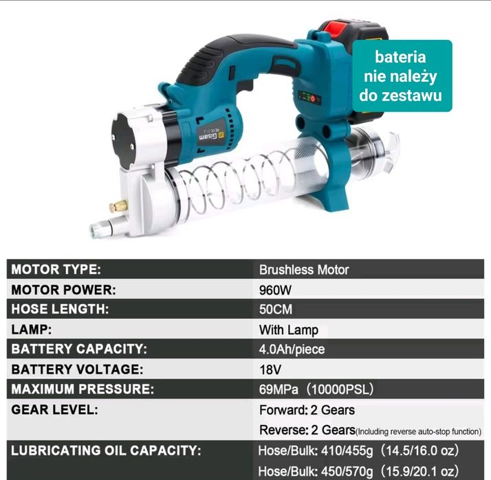 Smarownica Tarownica do Makita 18V bezszczotkowy silnik